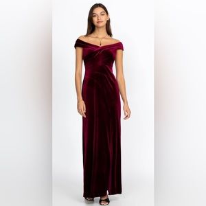 Brand new Johnny Was Burgundy Solid Stretch Velvet Dress